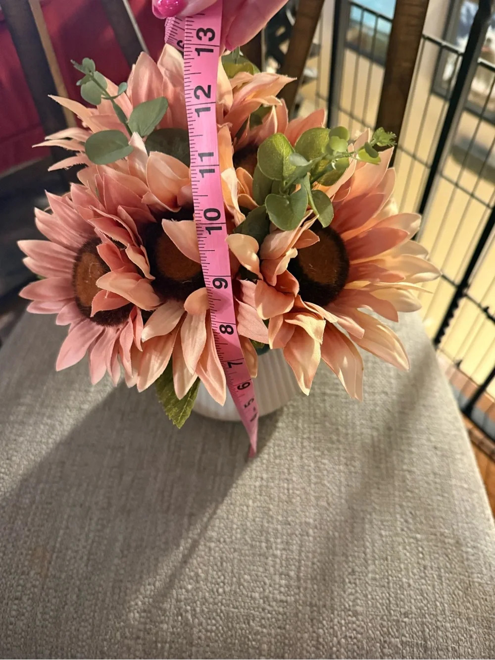 Unknown Brand Pink Sunflower Faux Floral Arrangement
